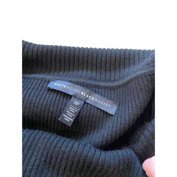White House Black Market Off Shoulder Sweater Black Size SP - Picture 3 of 12